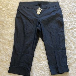Lane Bryant Dark Blue Denim crop pants size 20 NWT